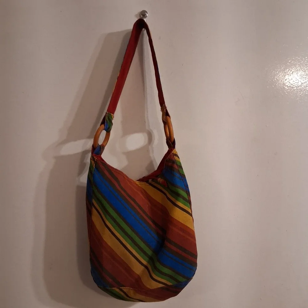 Rainbow Hippie Festival Small Bag‎ Purse EUC